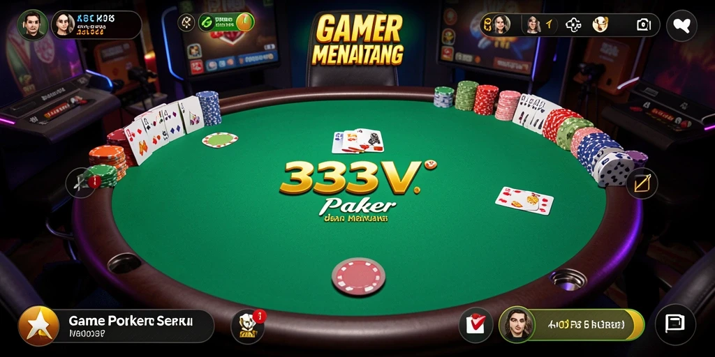 Tampilan permainan Poker yang mendebarkan di 333V.