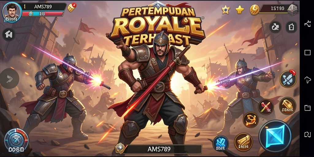 Gameplay seru dalam pertempuran Battle Royale di AMS789.