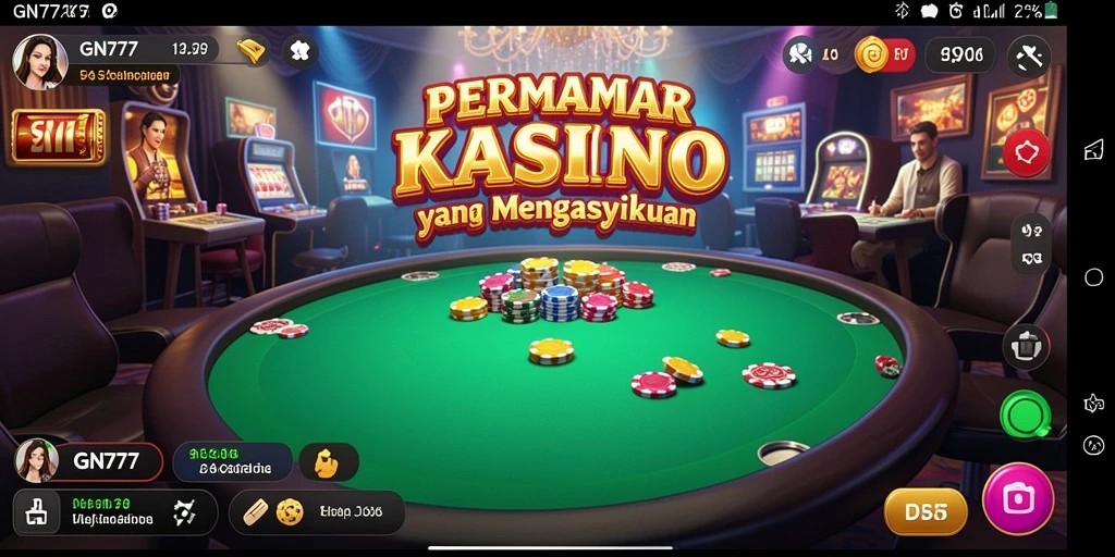 Screenshot gameplay GN777 yang menunjukkan keseruan permainan Kasino.