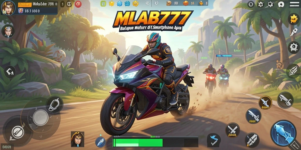 Tampilan luar biasa dari gameplay balapan motor MLBB777.