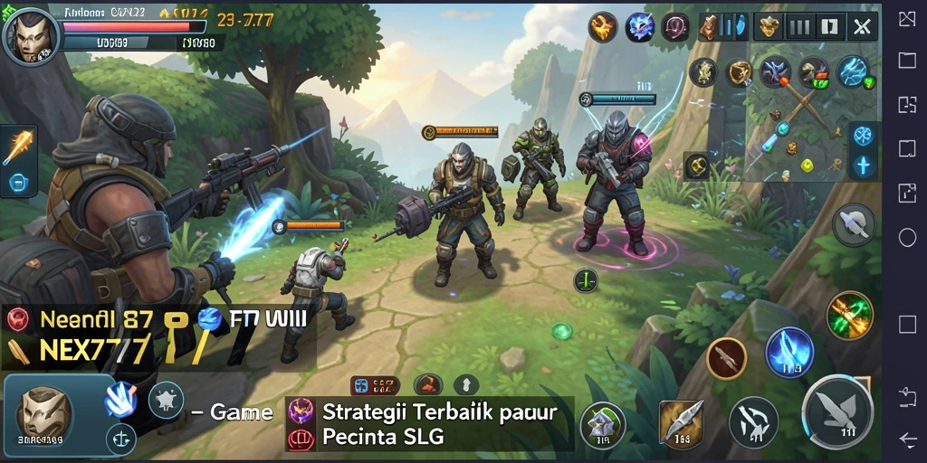 Tangkapan layar NEX777 menampilkan pertempuran strategis yang mendebarkan di kerajaan.