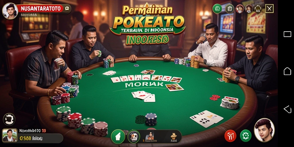 Tangkapan layar gameplay Poker yang mendebarkan di NUSANTARATOTO.