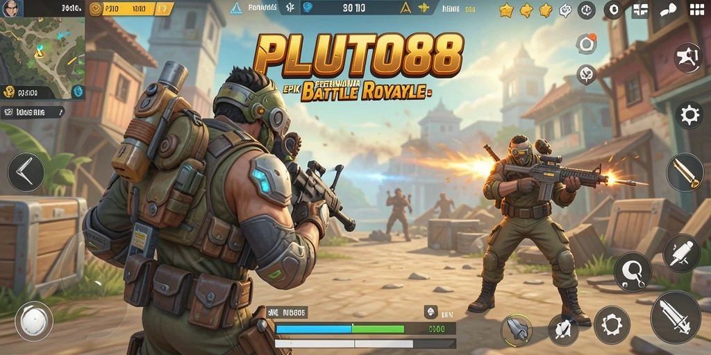 Tampilan menegangkan dari pertempuran dalam game Battle Royale