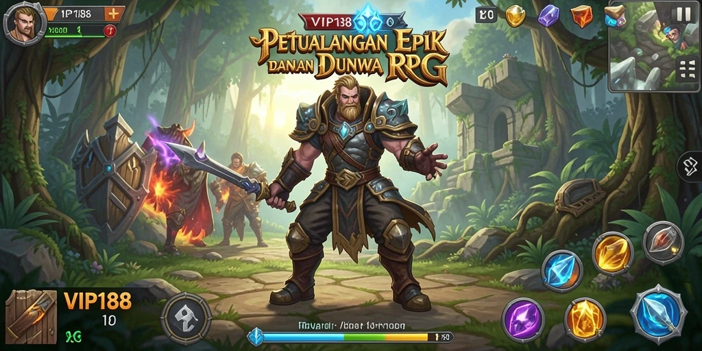 Tampilan gameplay RPG menarik dengan karakter epic dan aksi mendebarkan.