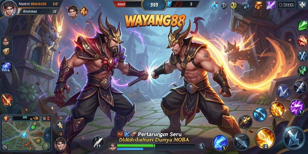 Gameplay seru dan menegangkan di arena MOBA.